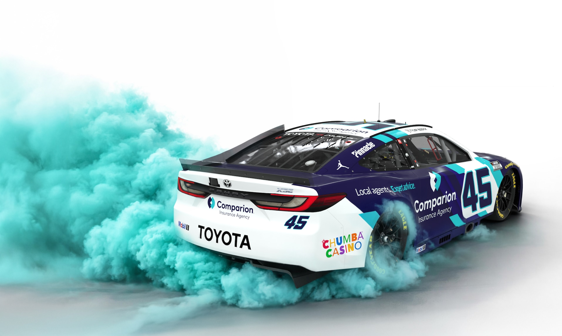 23XI Racing Comparion branded vehicle