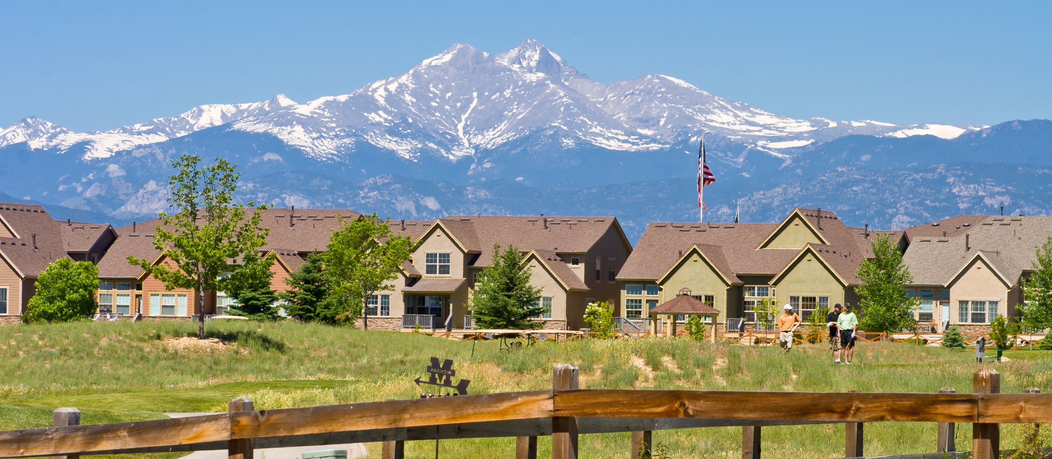 Denver Suburb with Rocky Mountains in the background