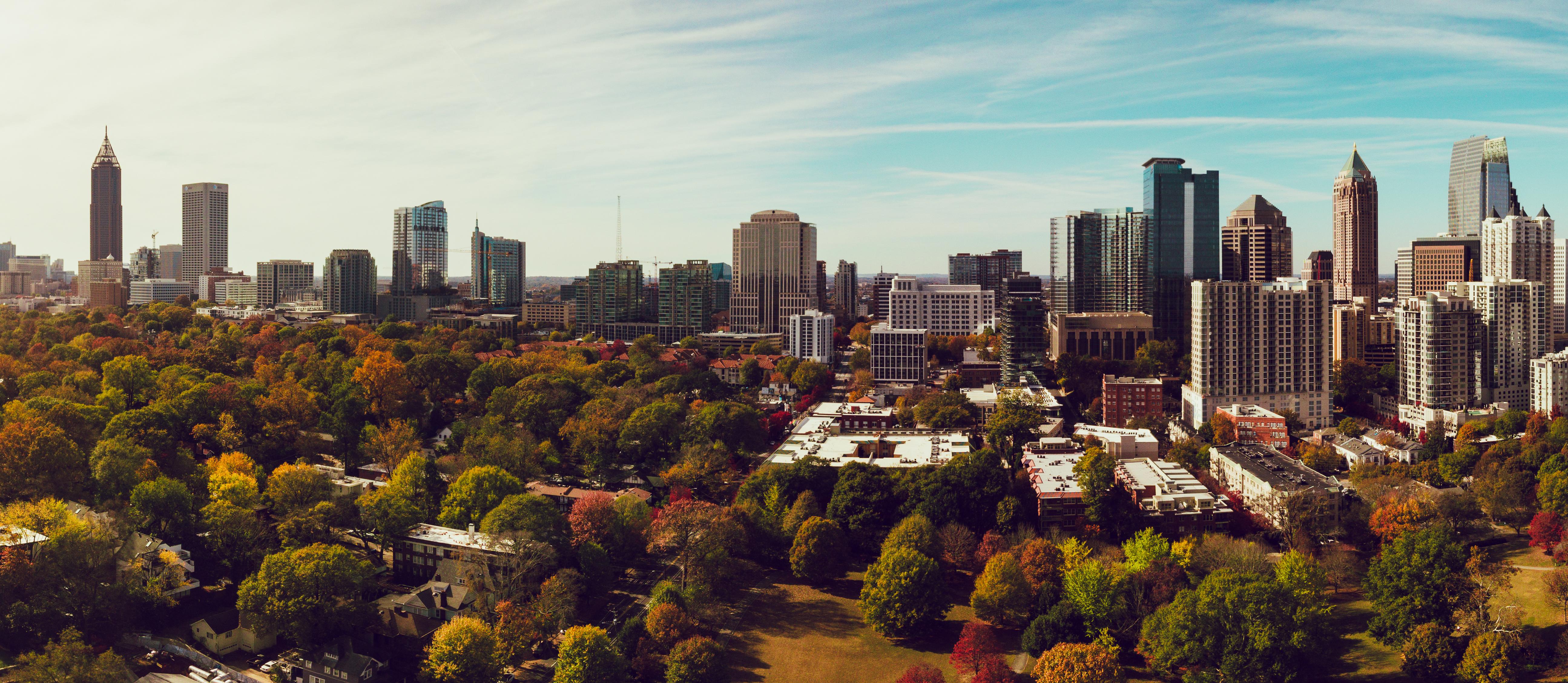 Aerial view of Atlanta skyline