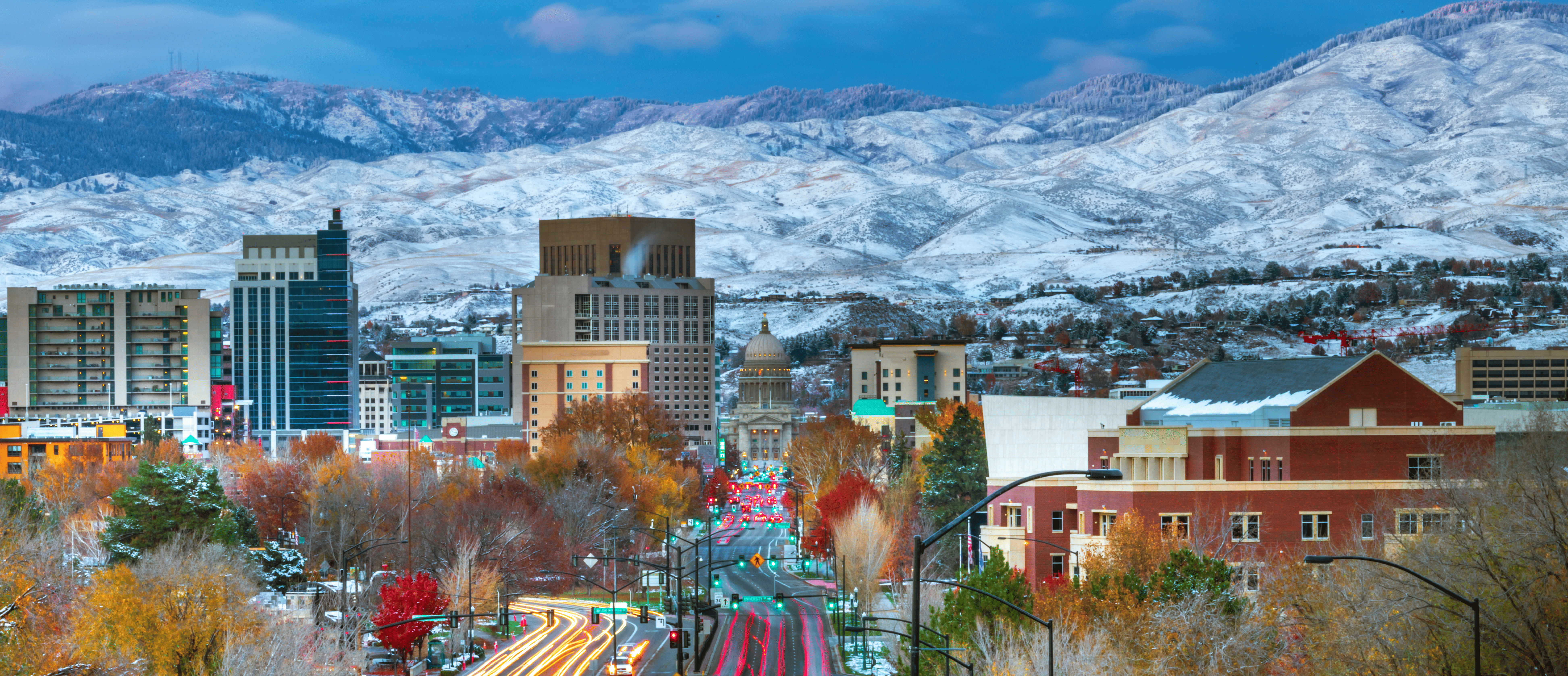 Mountain valley in Stanley Idaho