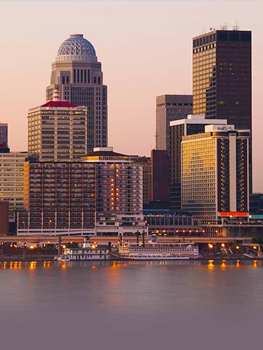 Kentucky skyline at sunset