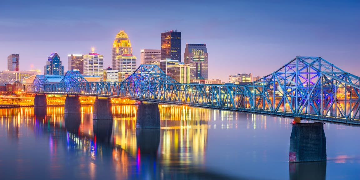 View of downtown Louisville Kentucky