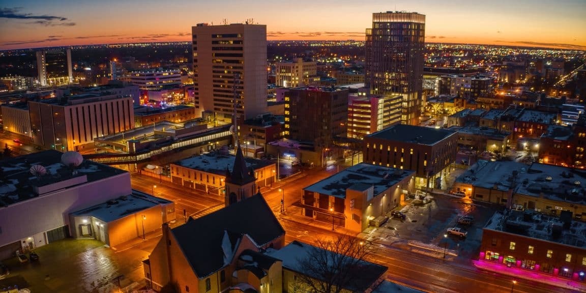 View of a Fargo city skyline