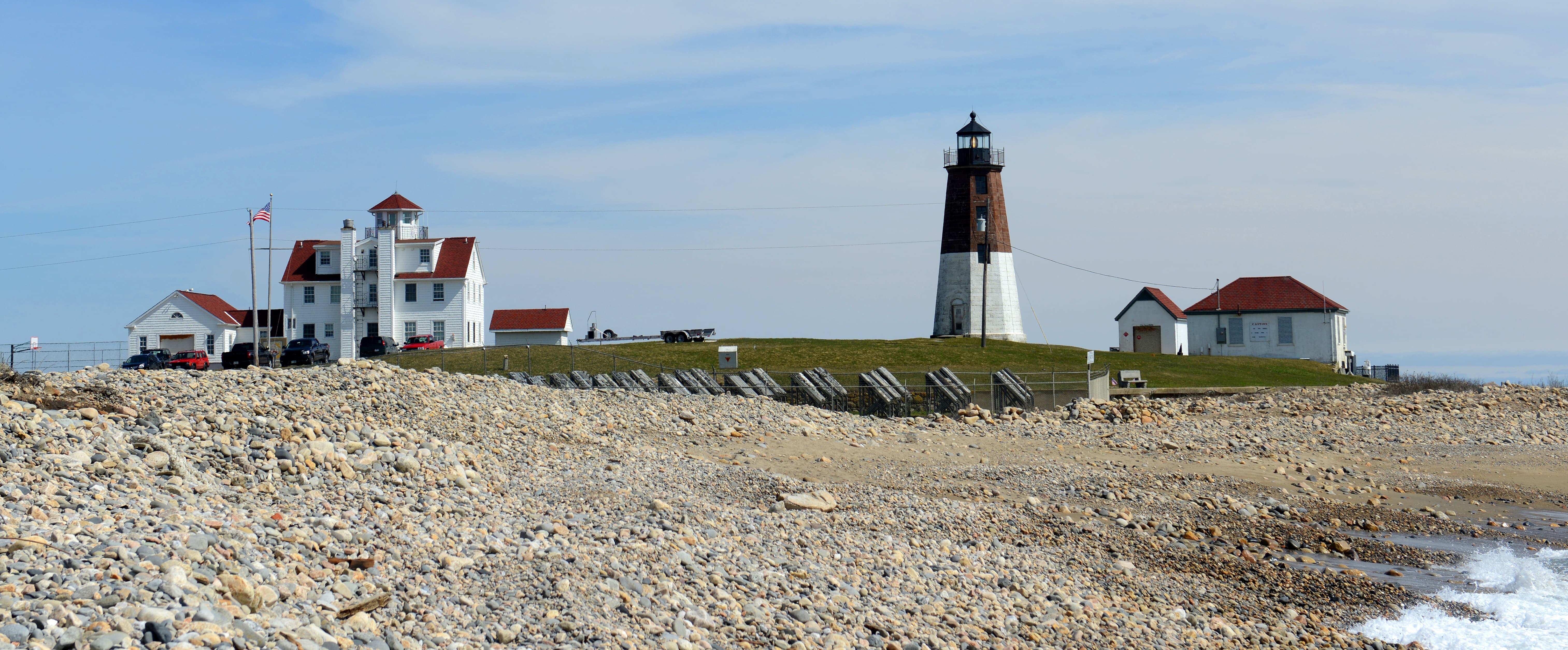 altantic ocean coastline with a lighthouse