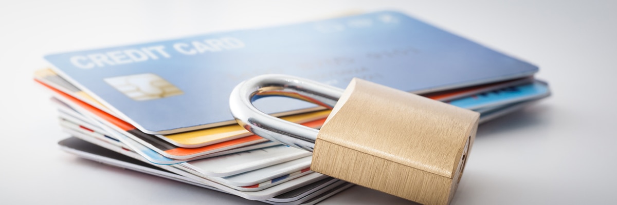 credit cards and a lock credit cards and a lock