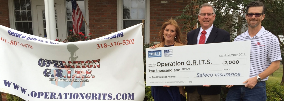 agents with donation for Operation G.R.I.T.S. agents with donation for Operation G.R.I.T.S.