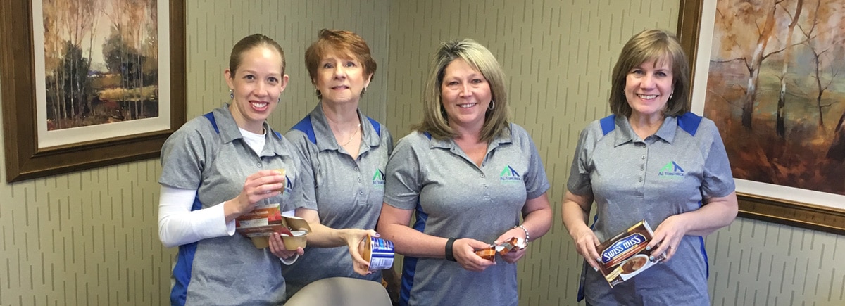 agents packing snacks for local kids