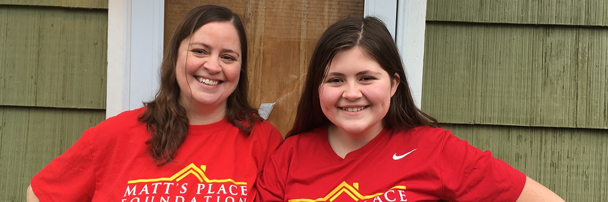 agent and daughter wear red Matt’s Place shirts agent and daughter wear red Matt’s Place shirts