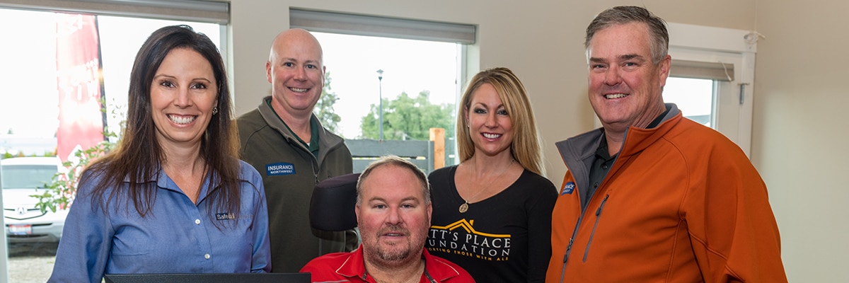 people inside home built for an ALS patient