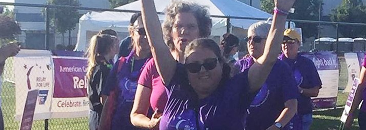 cancer survivor at Relay for Life event